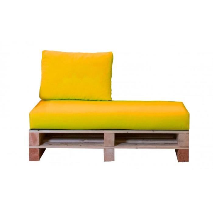 Canapé module 2 places 1/2 dossier gauche jaune - Marque - Modèle - Contemporain - Design - Quotidien