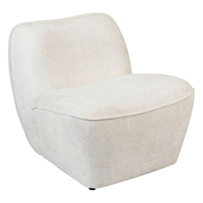 Atmosphera - Chauffeuse en tissu chenille MINARI - Blanc