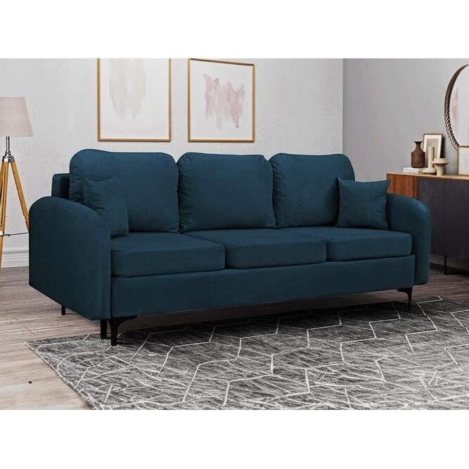 Canapé-lit Clovis A102 - Manila 25 - Bleu - 228x96x94cm
