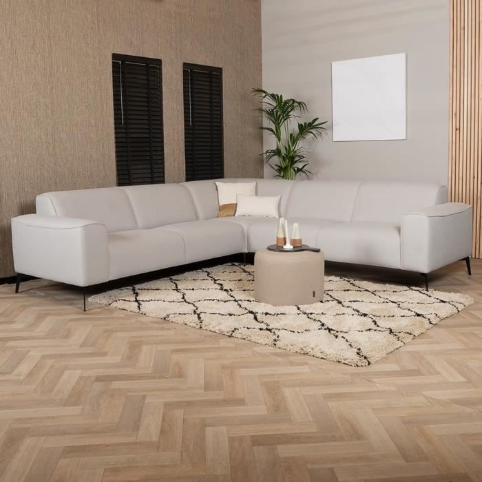 Livin24  Canapé d'angle scandinave Vegas gris clair gauche/droit