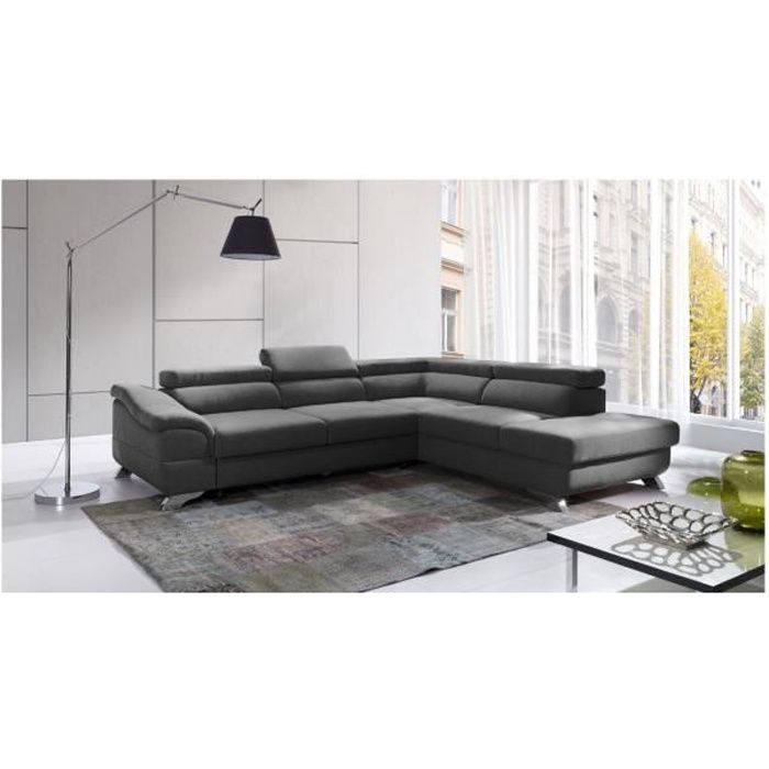 Canapé d'angle droit convertible Lagos