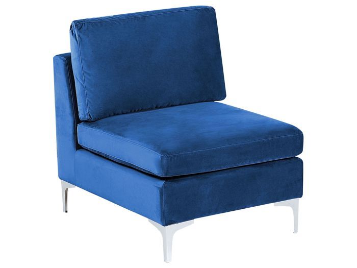 Section de canapé en velours bleu marine 1 place EVJA
