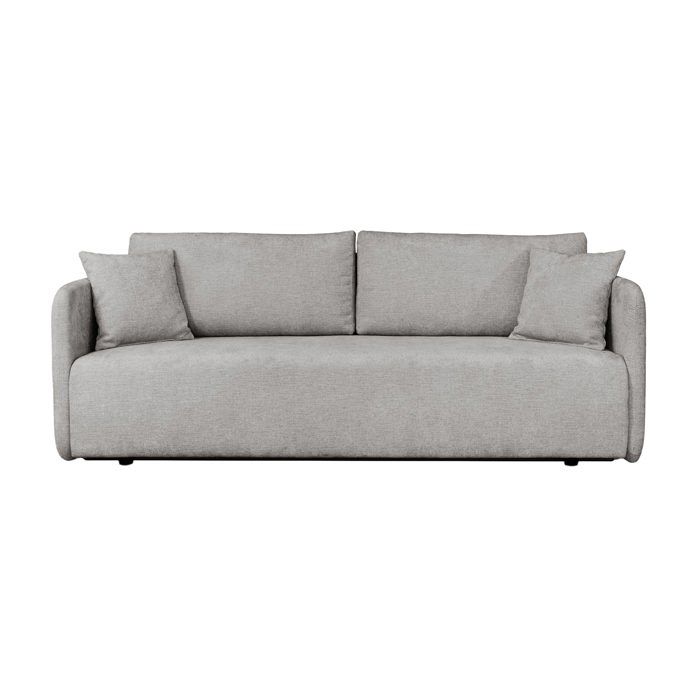 CELSY - Canapé 3 places convertible avec coffre en tissu gris