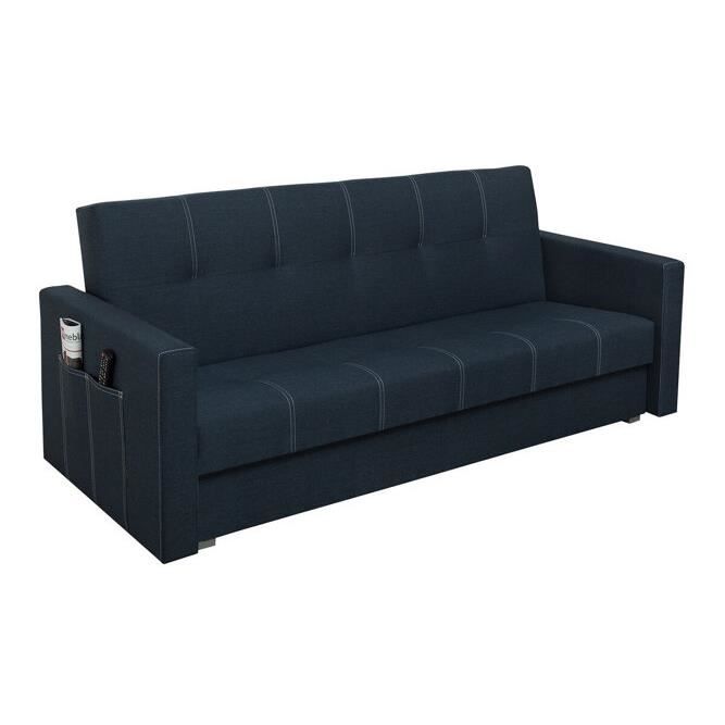 Canapé-lit Edinburg 104 - Marque - Modèle - Largeur 2040mm - Fonction de couchage - Couleur Bleu