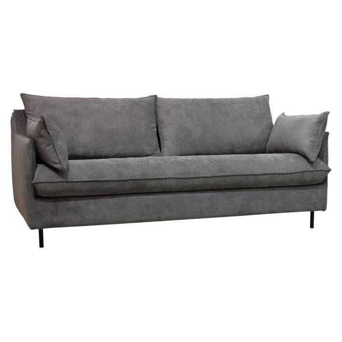 Canapé 3 Places Convertible "Maple" 192cm Gris Beige