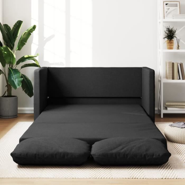 Canapé-lit 2 en 1 noir 112x174x55 cm tissu -BK353966 (PLA)