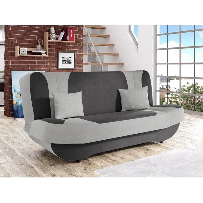 Canapé-lit Comfivo 239 - Comfivo - Uttario Velvet 2973 - Gris - Fonction de couchage