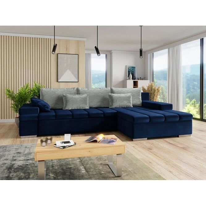 Canapé d'angle Comfivo 169 - Magic Velvet 2216 - 310x83x175cm - Bleu