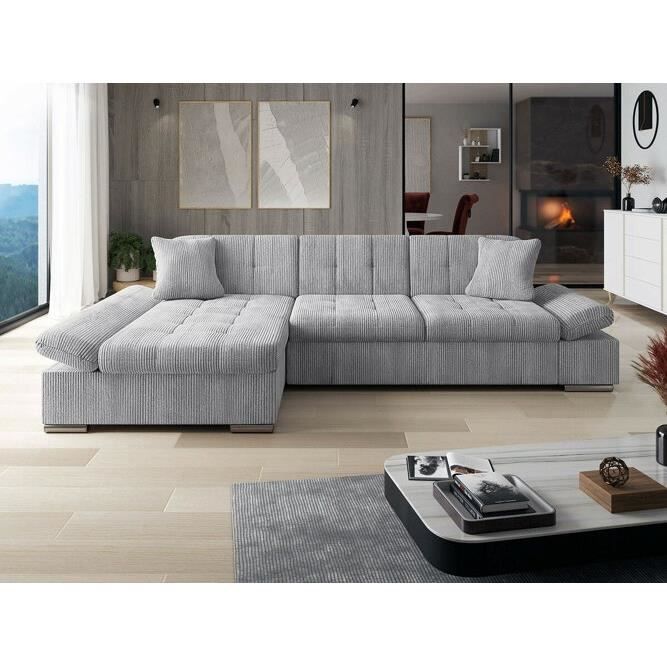 Canapé d'angle Comfivo 152 - Comfivo - Poso 110 - Gris - Tapisserie - Zig Zag