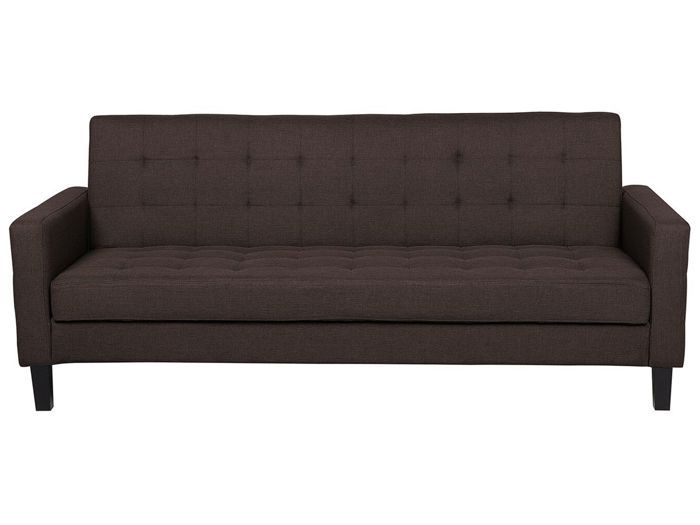 Canapé convertible 3 places en tissu marron VEHKOO