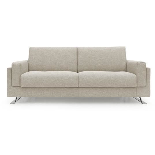 Canapé lit Odino canapé 3 places convertible beige 160 cm