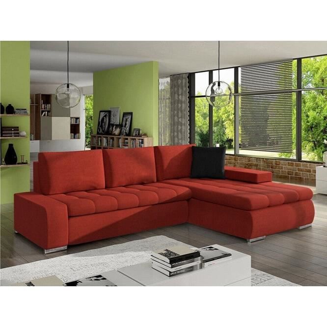 Canapé d'angle Comfivo 112 - Comfivo - Uttario Velvel 2980 - Rouge