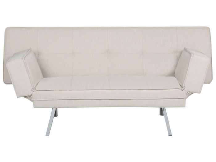 Canapé-lit en tissu beige BRISTOL