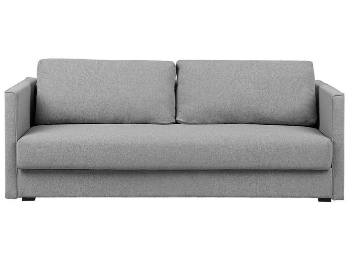 Canapé convertible 3 places en tissu gris clair EKSJO