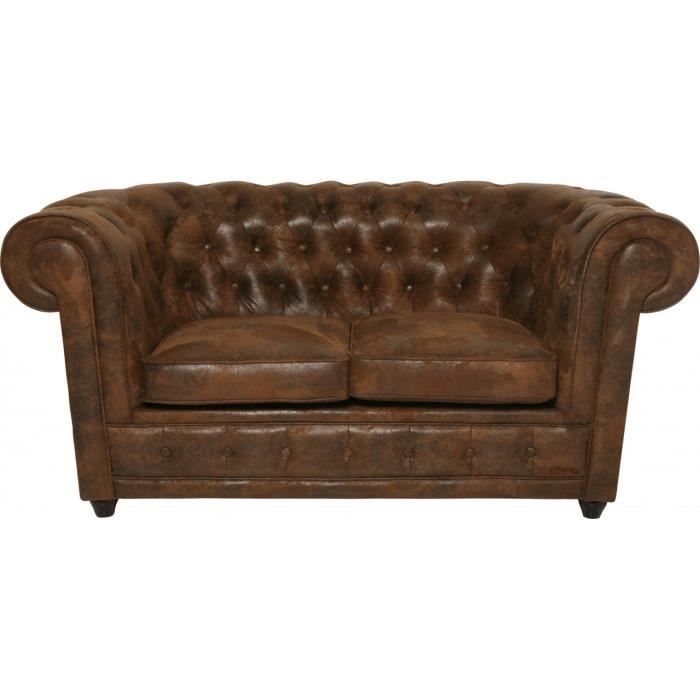 Canapé Chesterfield vintage 2 places