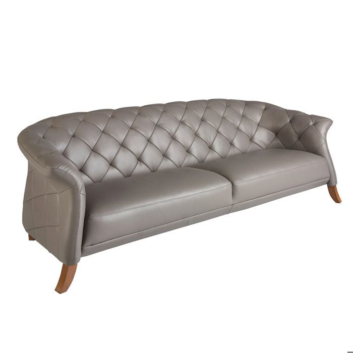 Canapé Chester 3 places cuir gris 6188 ANGEL CERDA