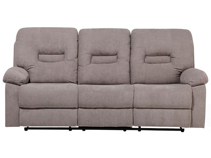 Canapé 3 places inclinable beige taupe BERGEN