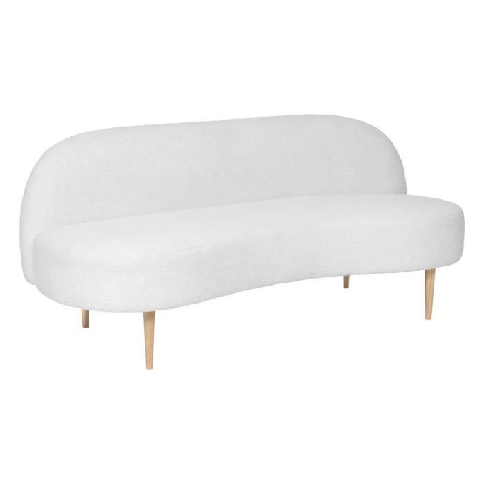 Banquette "Insi" 2 places blanc 172x75x72cm - Atmosphera createur d'interieur - Blanc
