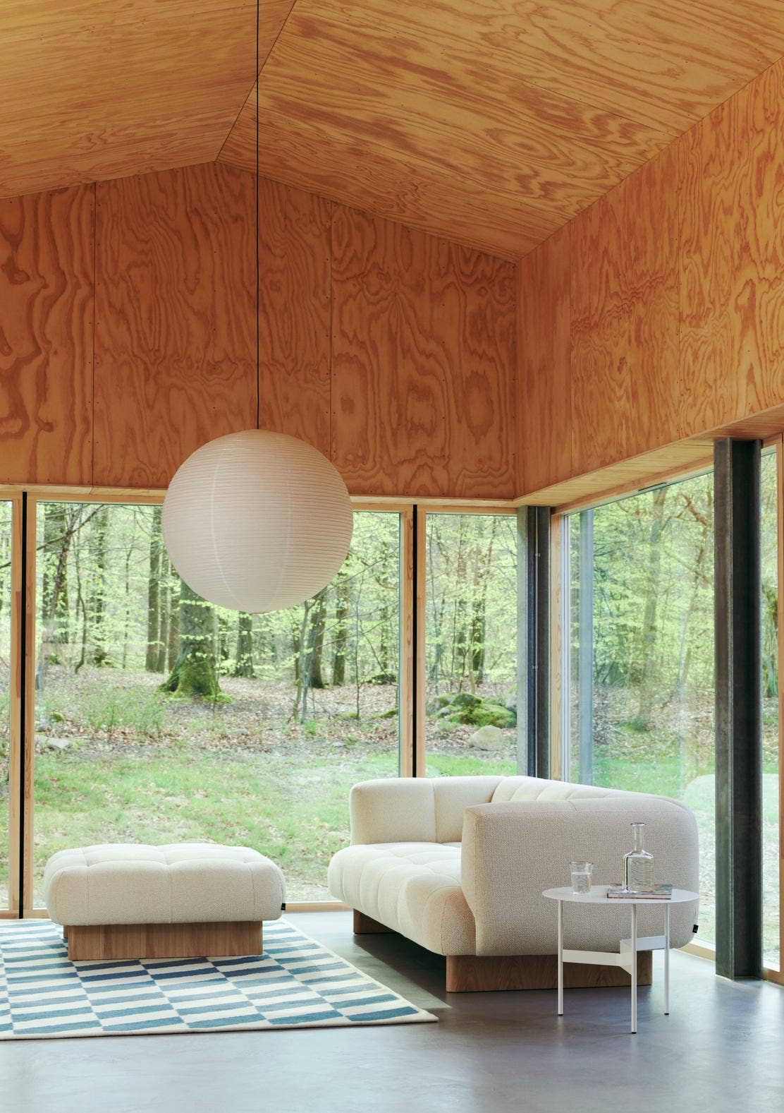 Lift - canapé 2 places en tissu naveli 113 et pieds en bois de chêne 214x109x72cm quilton - Vue supplémentaire 2