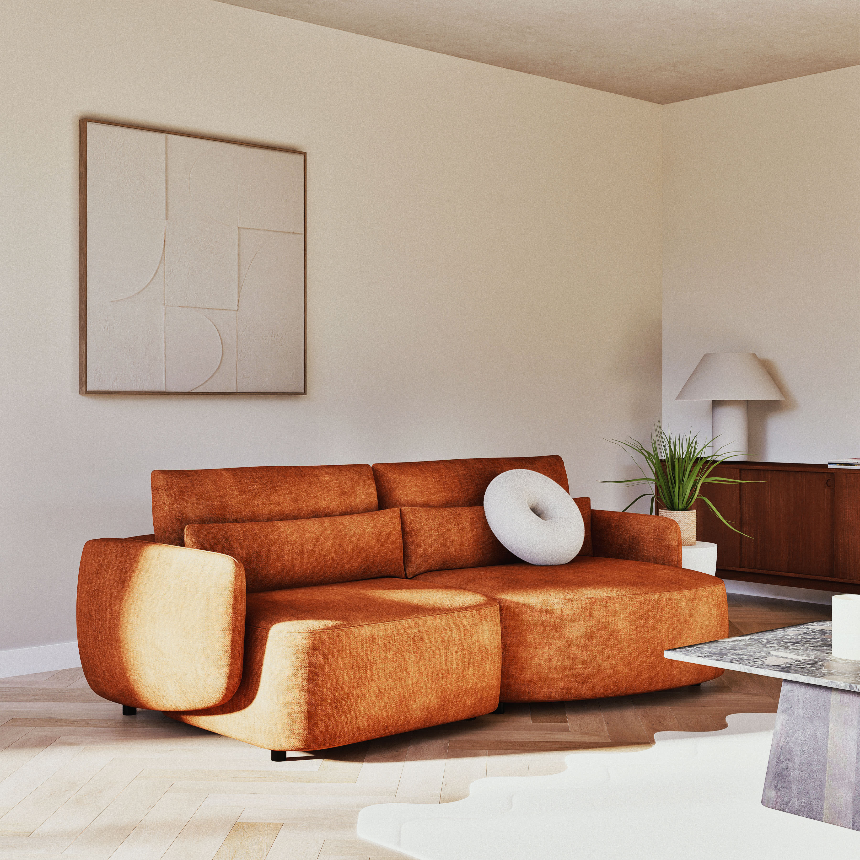 bayma - Canapé relax Marron