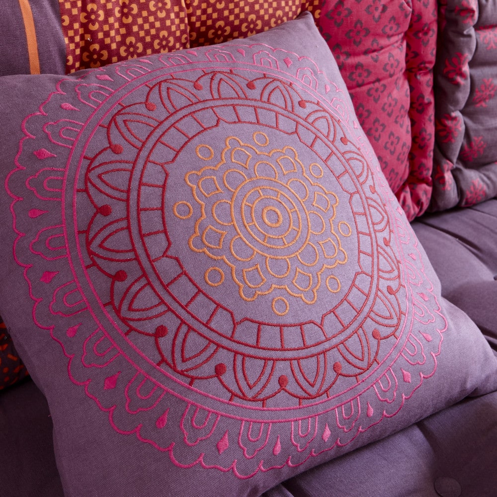 Banquette Madurai angle modulable 6 places en coton - Vue supplémentaire 1