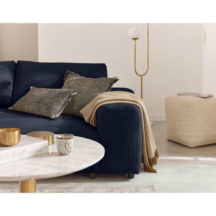 Canapé Garance 3 places en velours côtelé - Vue supplémentaire 2