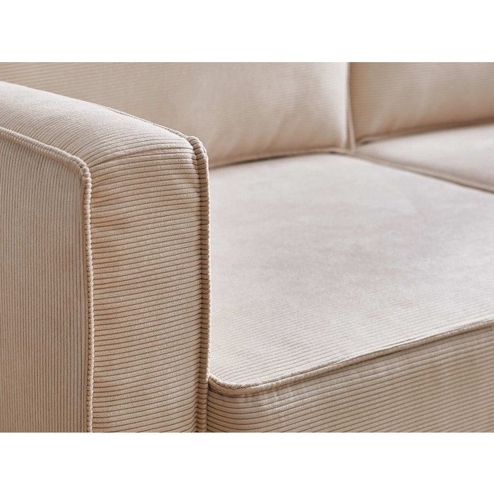 Canapé Jake LISA DESIGN - Convertible Velours Côtelé Beige - Vue supplémentaire 2