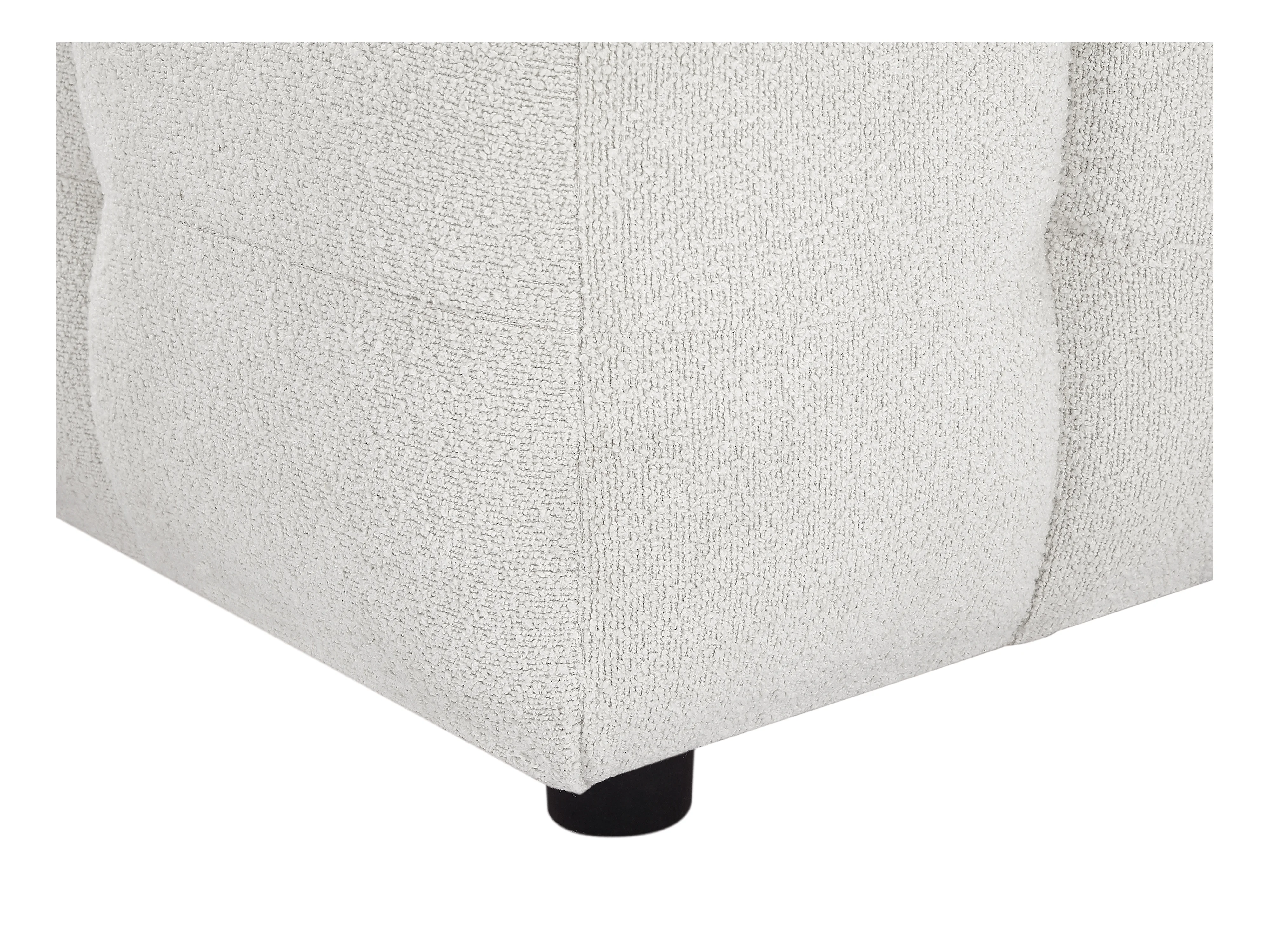 Canapé Lerici - Angle gauche en tissu bouclette blanc ivoire - Vue supplémentaire 3