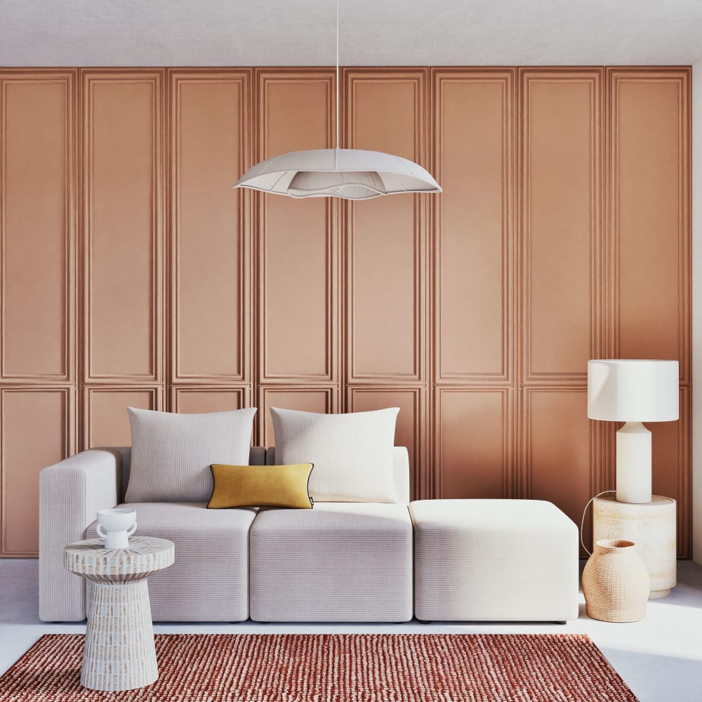 Canapé Jill en velours côtelé beige - Vue supplémentaire 2