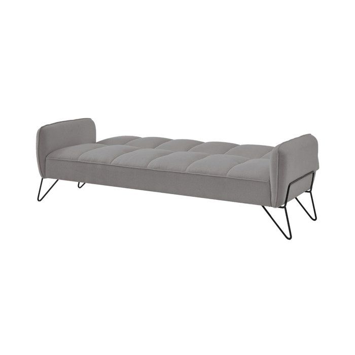 Banquette VINTEX - 3 places clic-clac en microfibre gris - Vue supplémentaire 2