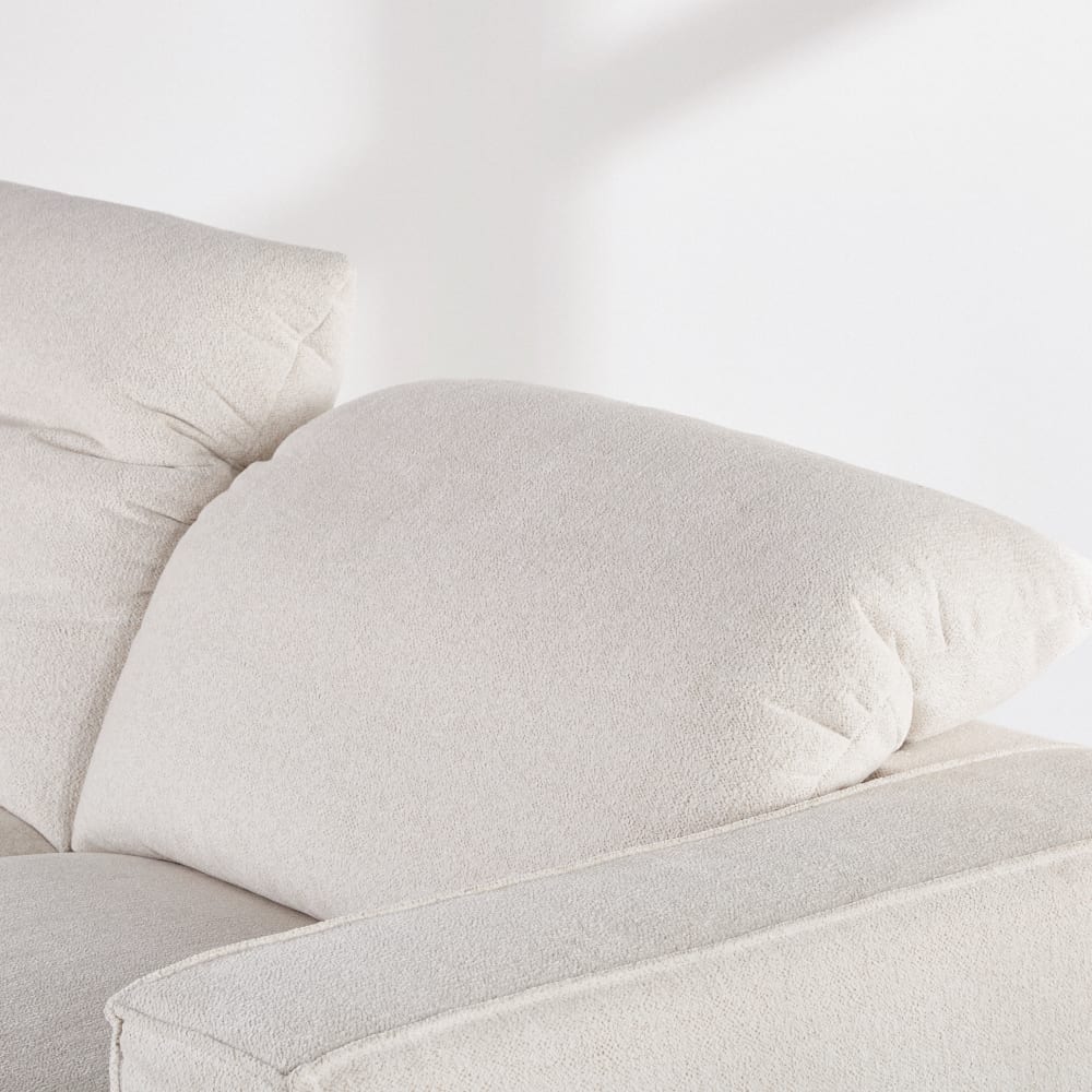 Barack - Canapé blanc tétières réglables - Vue supplémentaire 3