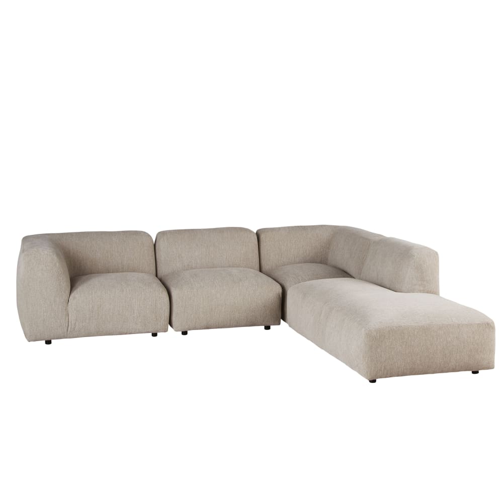 Buddy - Canapé d'angle droit 4/5 places beige - Vue supplémentaire 1