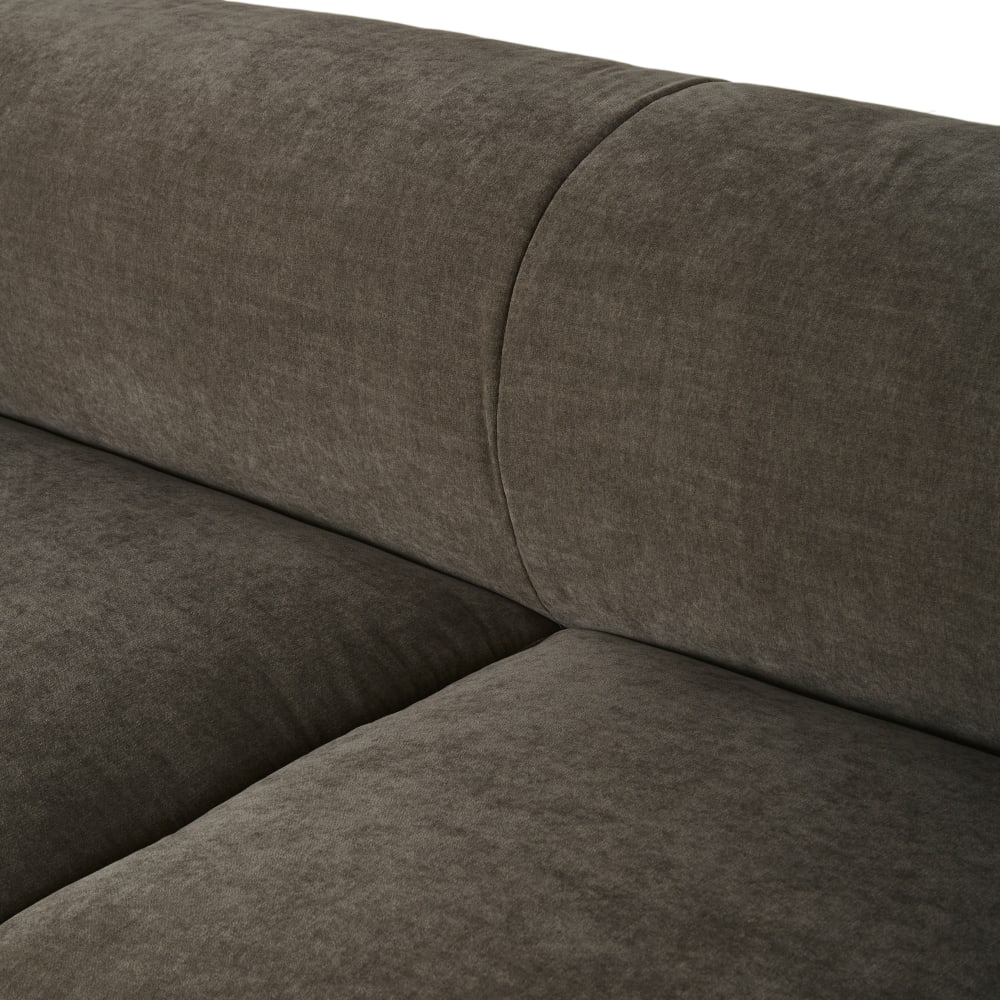 Jiggy - Canapé 3 places velours recyclé vert de gris - Vue supplémentaire 3