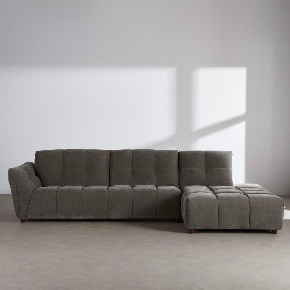 Robin - Canapé avance-recule 4/5 places effet velours ert de gris - Vue supplémentaire 1