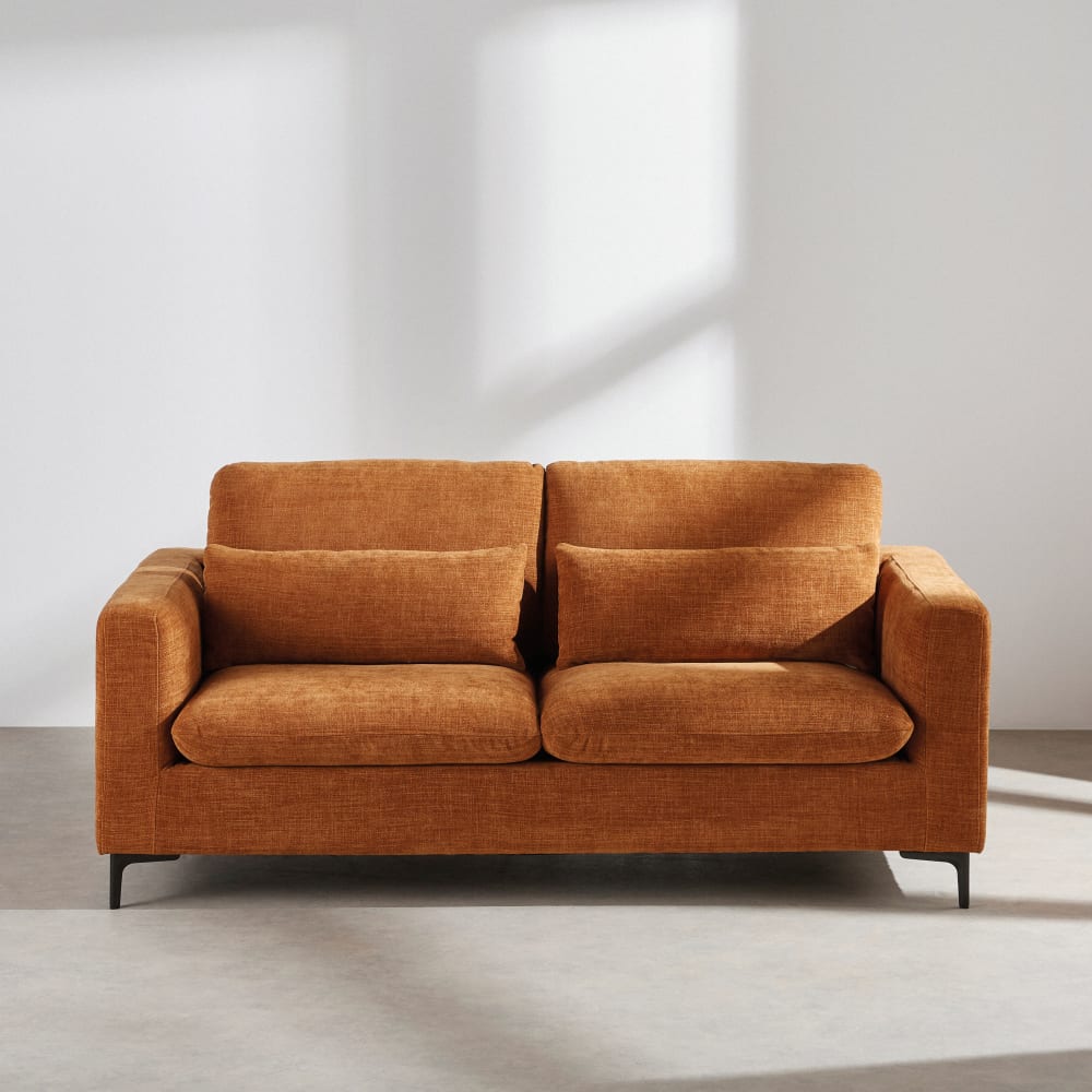 Urban - Canapé 2 places avec têtières relevables velours brique - Vue supplémentaire 1