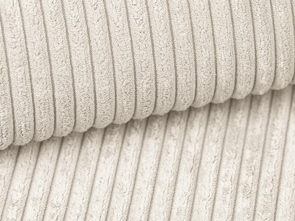 Mondovi - Canapé angle convertible express velours côtelé beige - Vue supplémentaire 2