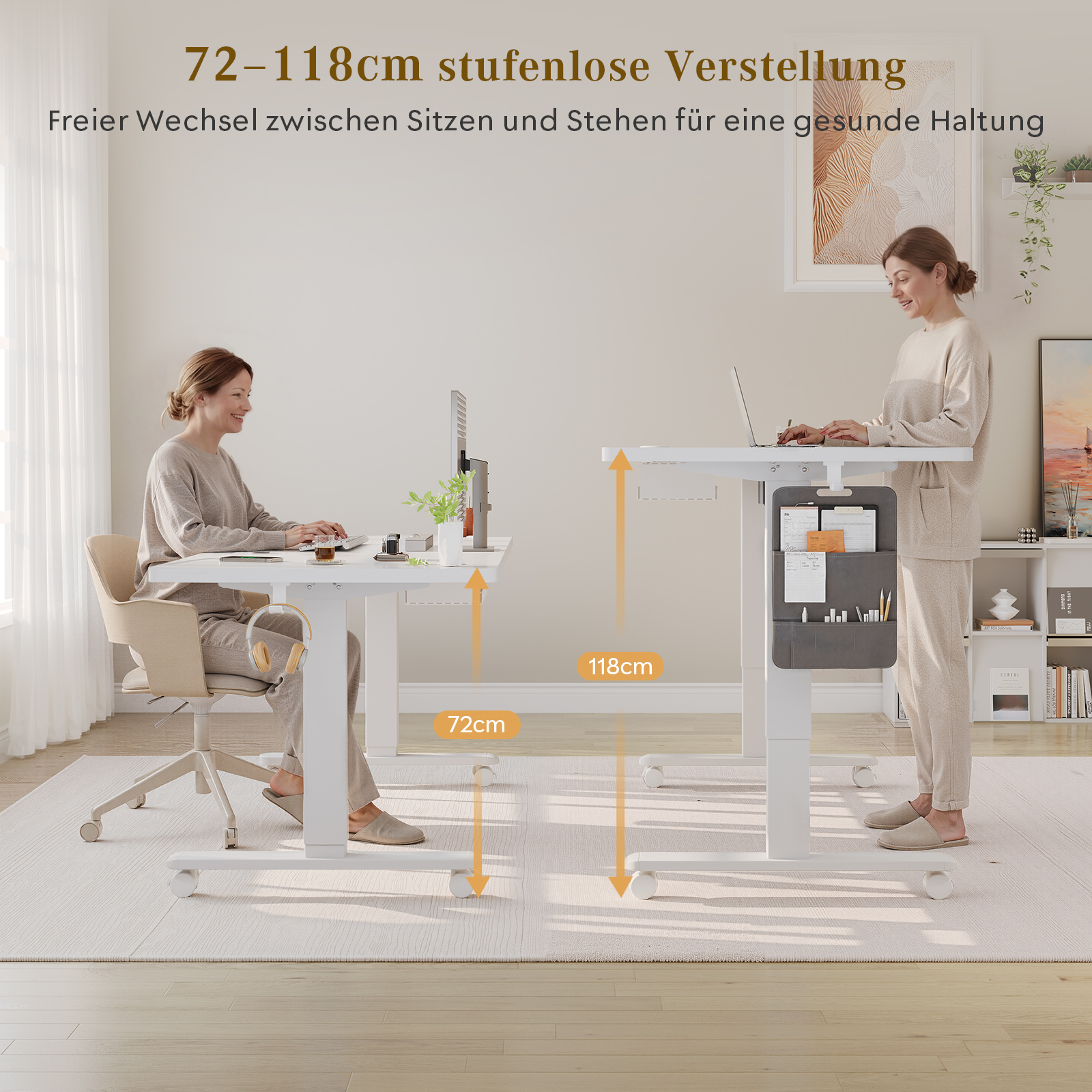 Elektrische Höhenverstellung 72 bis 118 cm
