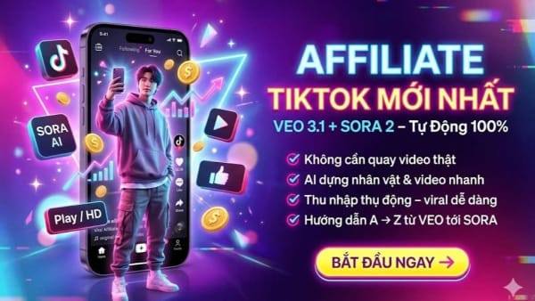 Khóa Học Affiliate Tiktok Bằng VEO 3.1 & SORA 2 Cùng Richdad Lộc