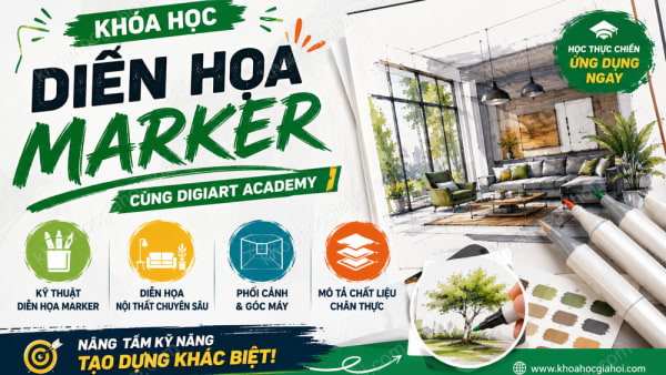 Khóa Học Diễn Họa Marker Cùng Digiart Academy