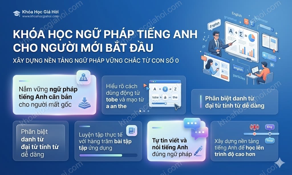 Khóa Học Ngữ Pháp Tiếng Anh Cho Người Mới Bắt Đầu