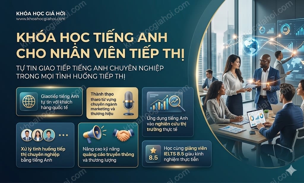 Khóa Học Tiếng Anh Cho Nhân Viên Tiếp Thị