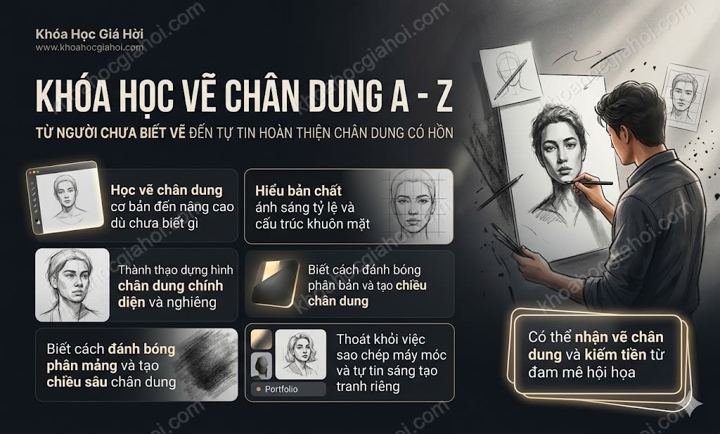 Khóa Học Vẽ Chân Dung A - Z