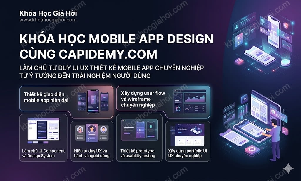 Khóa Học Mobile App Design Cùng Capidemy.com