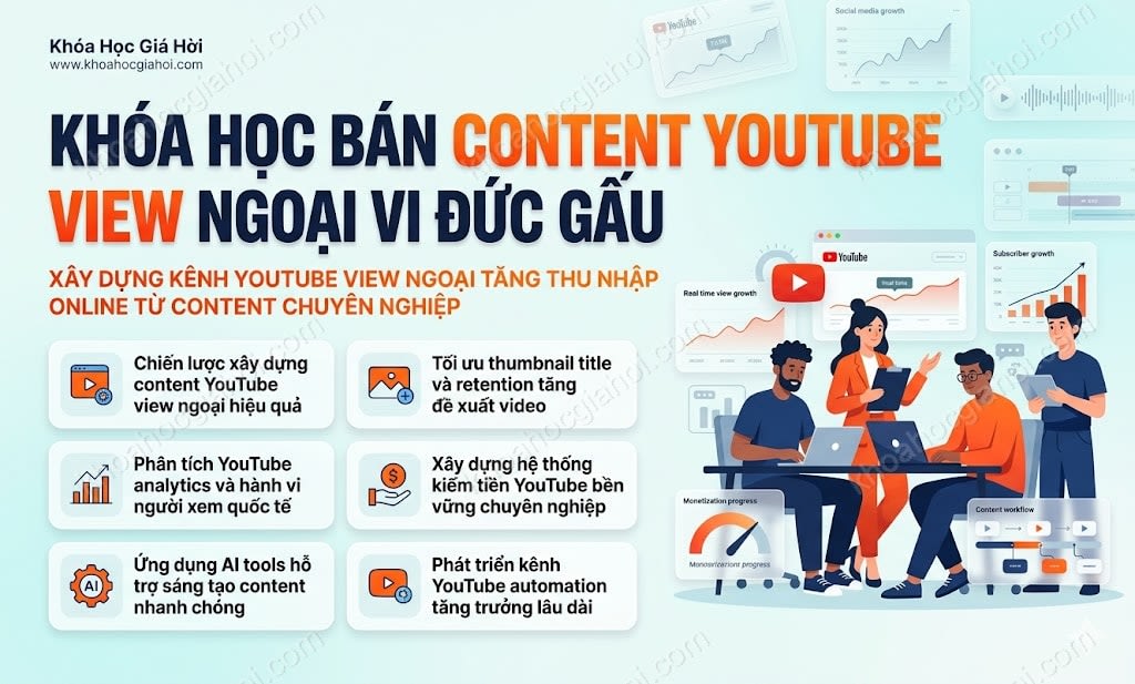 Khóa Học Bán Content Youtube View Ngoại Vi Đức Gấu