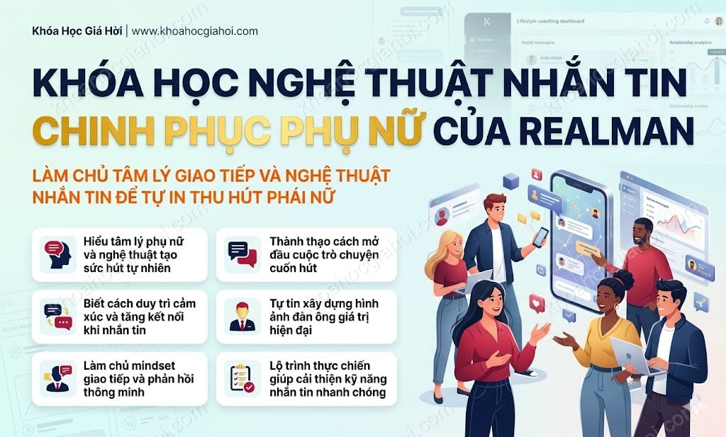 Khóa Học Nghệ Thuật Nhắn Tin Chinh Phục Phụ Nữ Của Realman