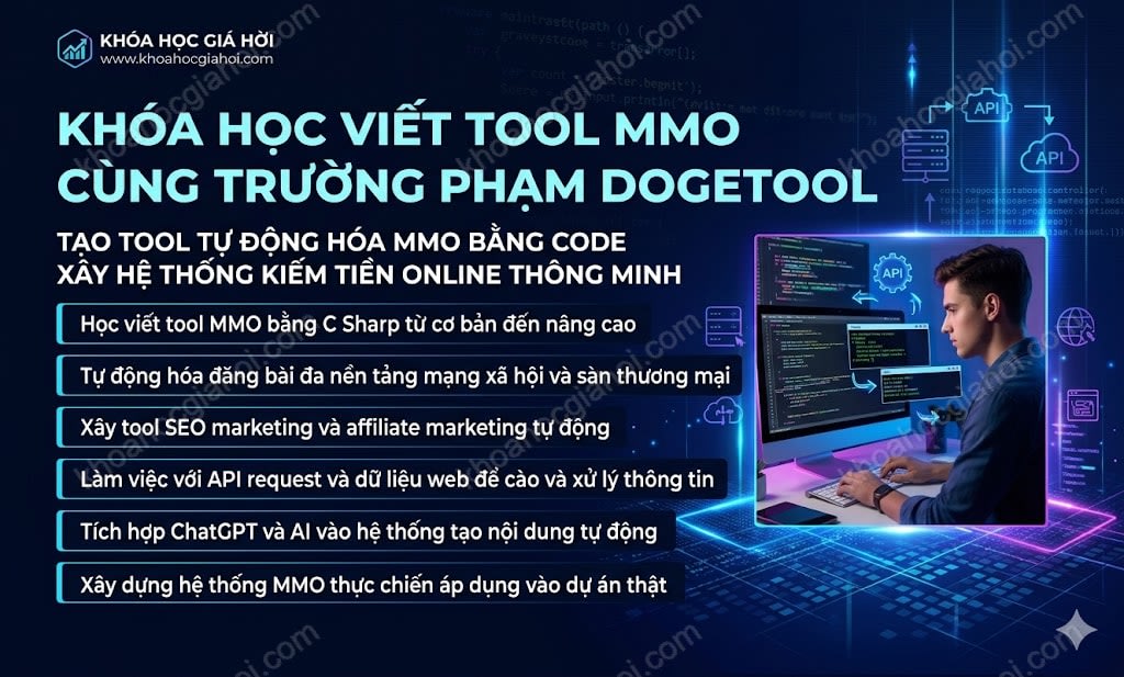 Khóa Học Viết Tool MMO Cùng Trường Phạm Dogetool