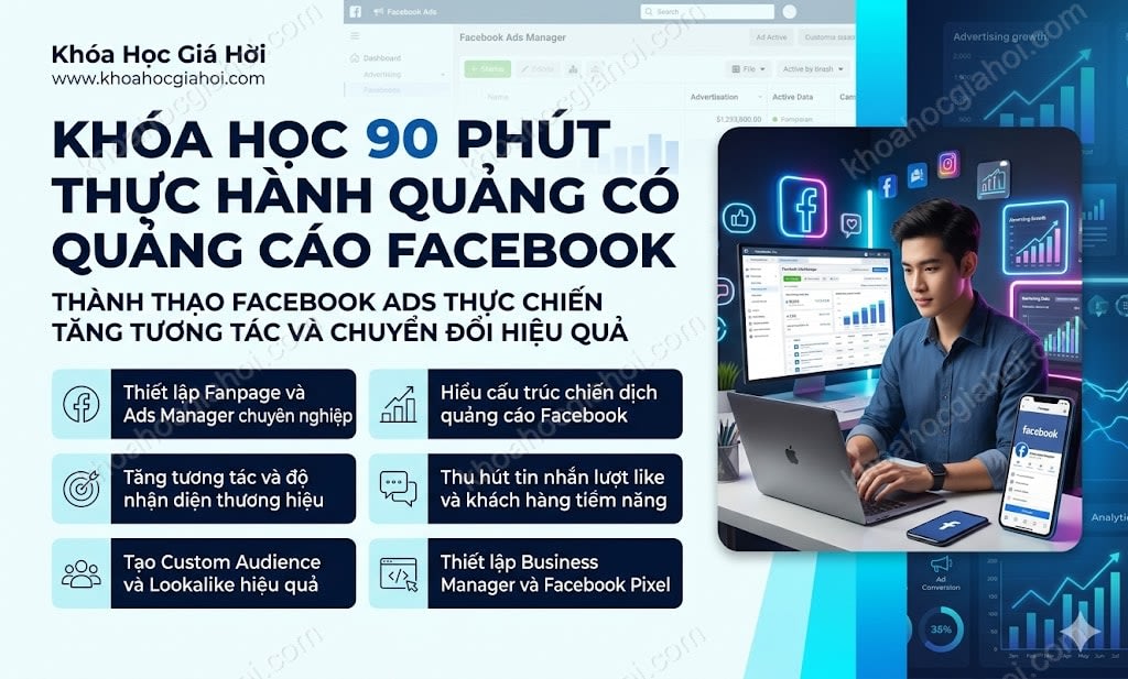 Khóa Học 90 Phút Thực Hành Quảng Cáo Facebook