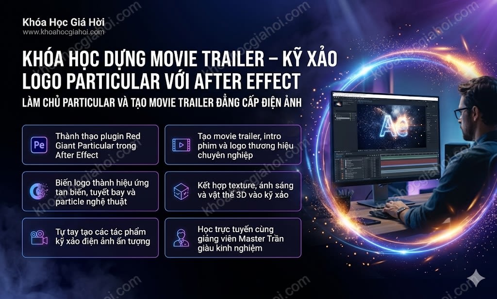 Khóa Học Dựng Movie Trailer – Kỹ Xảo Logo Particular Với After Effect