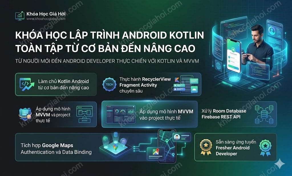 Khóa Học Lập Trình Android - Kotlin Toàn Tập Từ Cơ Bản Đến Nâng Cao