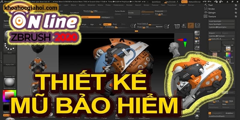 Khoá Học Làm Chủ Nhanh Chóng Zbrush Với Khóa Học Thiết Kế Mũ Bảo Hiểm